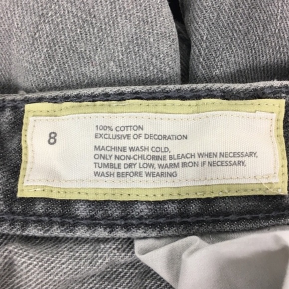 LOFT Jeans Skinny Fit Distressed Grey Charcoal Wash 100% Cotton Denim Size 8 - Picture 7 of 7